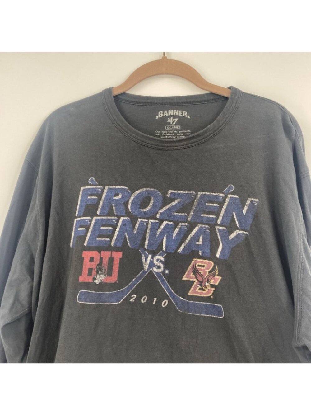 Boston College Frozen Fenway 2010 Hockey East '47 Twins Long Sleeve T-shirt XL - Picture 11 of 12